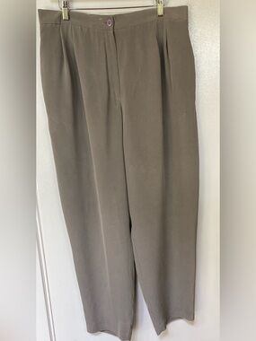 Josephine Chaus Woman Silk Pants 16 Gray